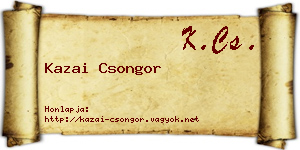 Kazai Csongor névjegykártya
